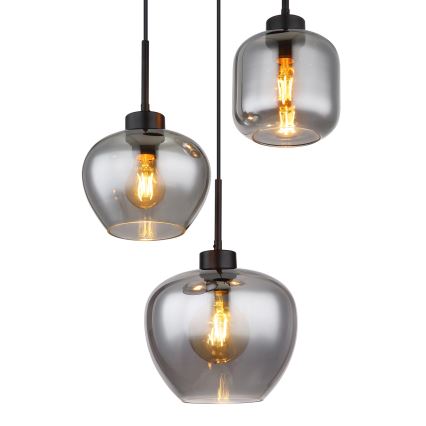 Globo - Kabel-Pendelleuchte 3xE27/40W/230V, schwarz