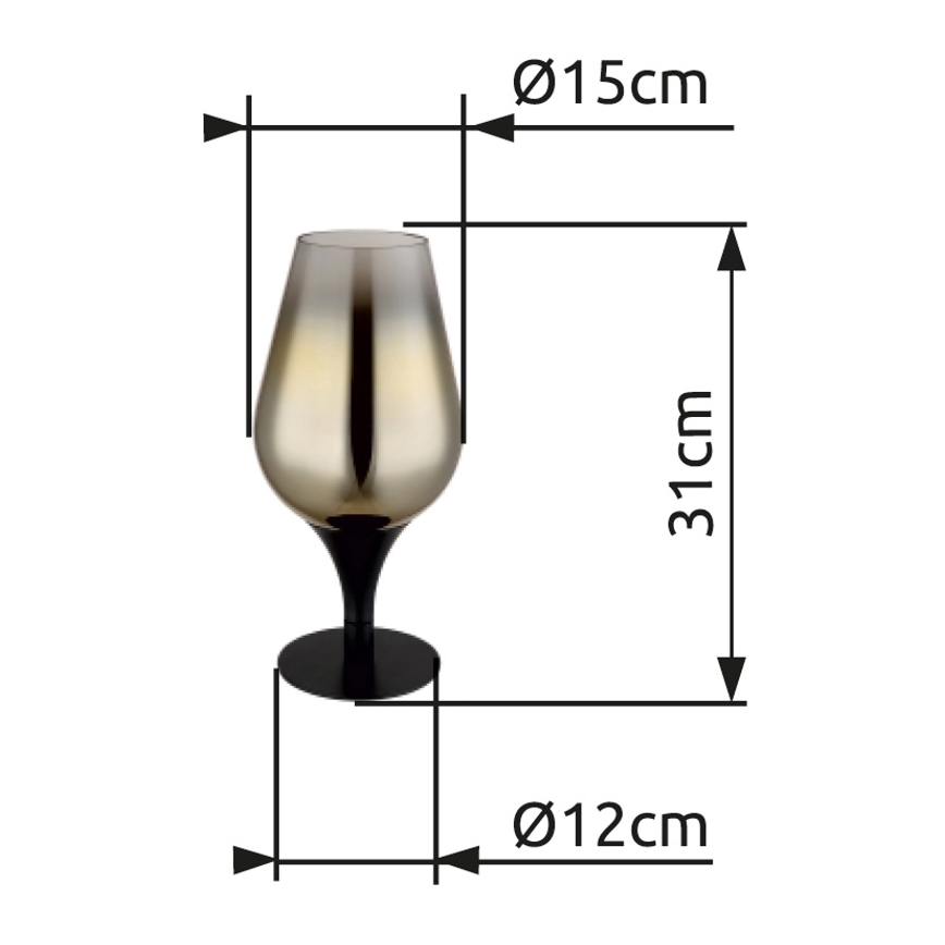 Globo - Tischleuchte 1xE27/40W/230V d 15 cm golden