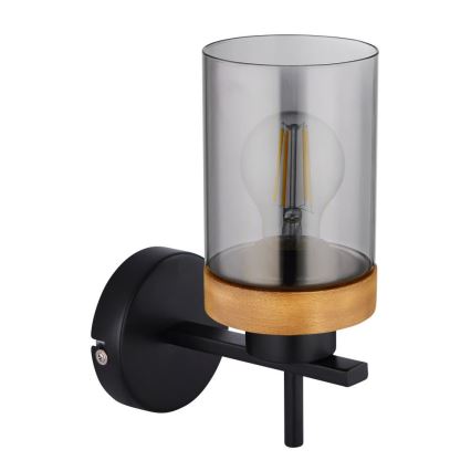 Globo - Wandleuchte 1xE27/40W/230V Metall/Holz