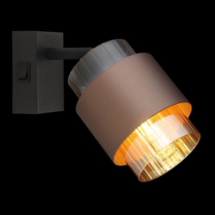 Globo - Wandspot 1xE27/40W/230V schwarz/bronze