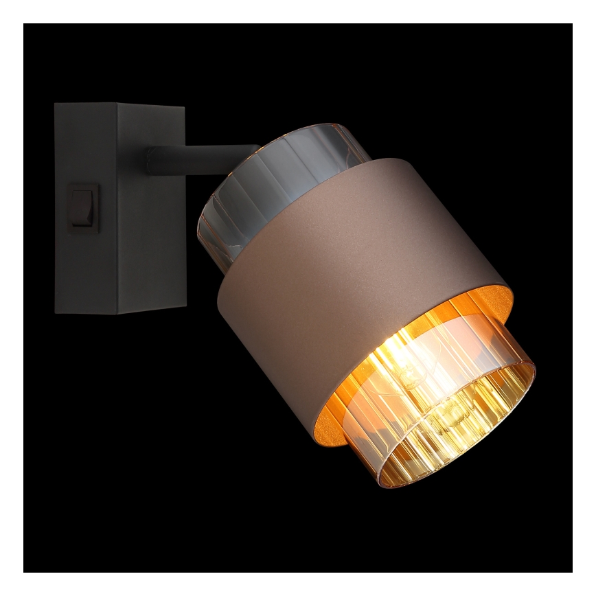 Globo - Wandspot 1xE27/40W/230V schwarz/bronze