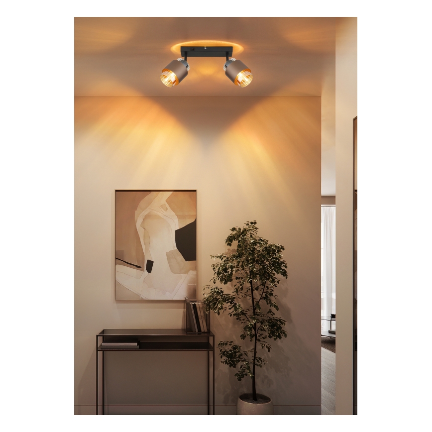 Globo - Deckenspot 2xE27/40W/230V schwarz/bronze