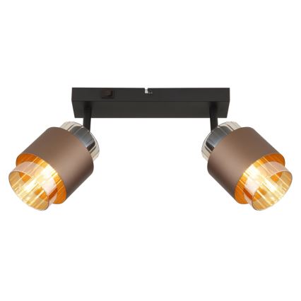 Globo - Deckenspot 2xE27/40W/230V schwarz/bronze