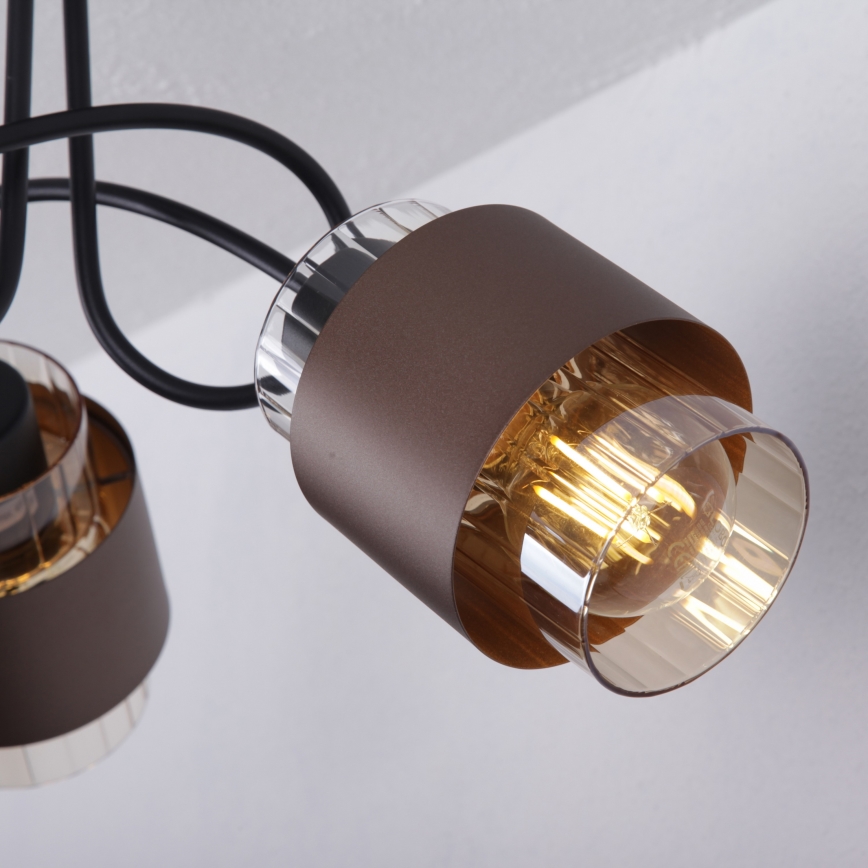 Globo - Aufgesetzte Deckenleuchte 3xE27/40W/230V schwarz/bronze