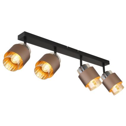 Globo - Deckenstrahler 4xE27/40W/230V schwarz/bronze