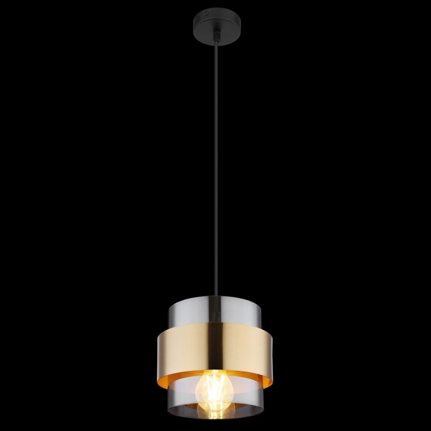 Globo - Hängeleuchte 1xE27/60W/230V schwarz/messing