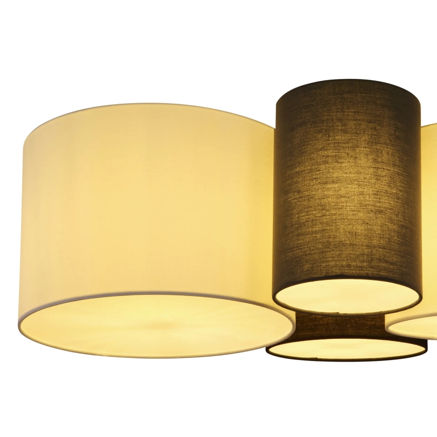 Globo 15586-4D - Deckenleuchte MAKKI 4xE27/15W/230V weiß/grau/schwarz