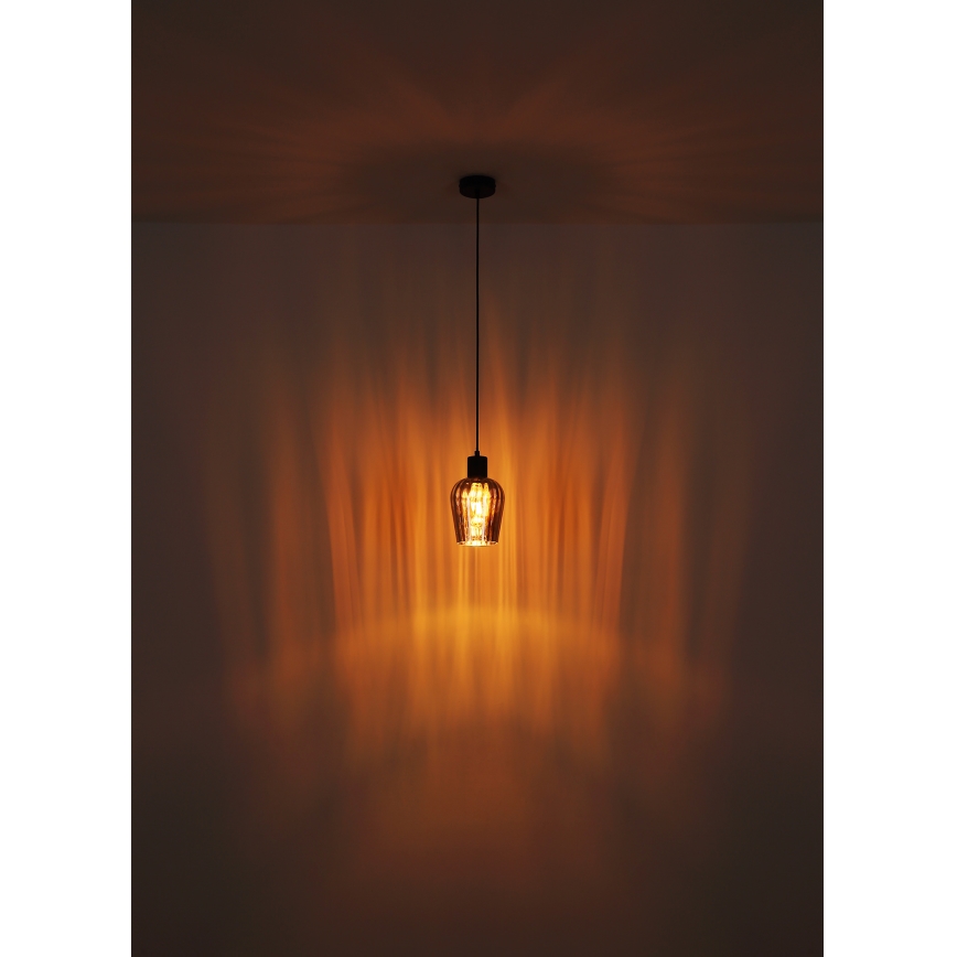 Globo - Hängeleuchte 1xE27/40W/230V d 13,5 cm schwarz