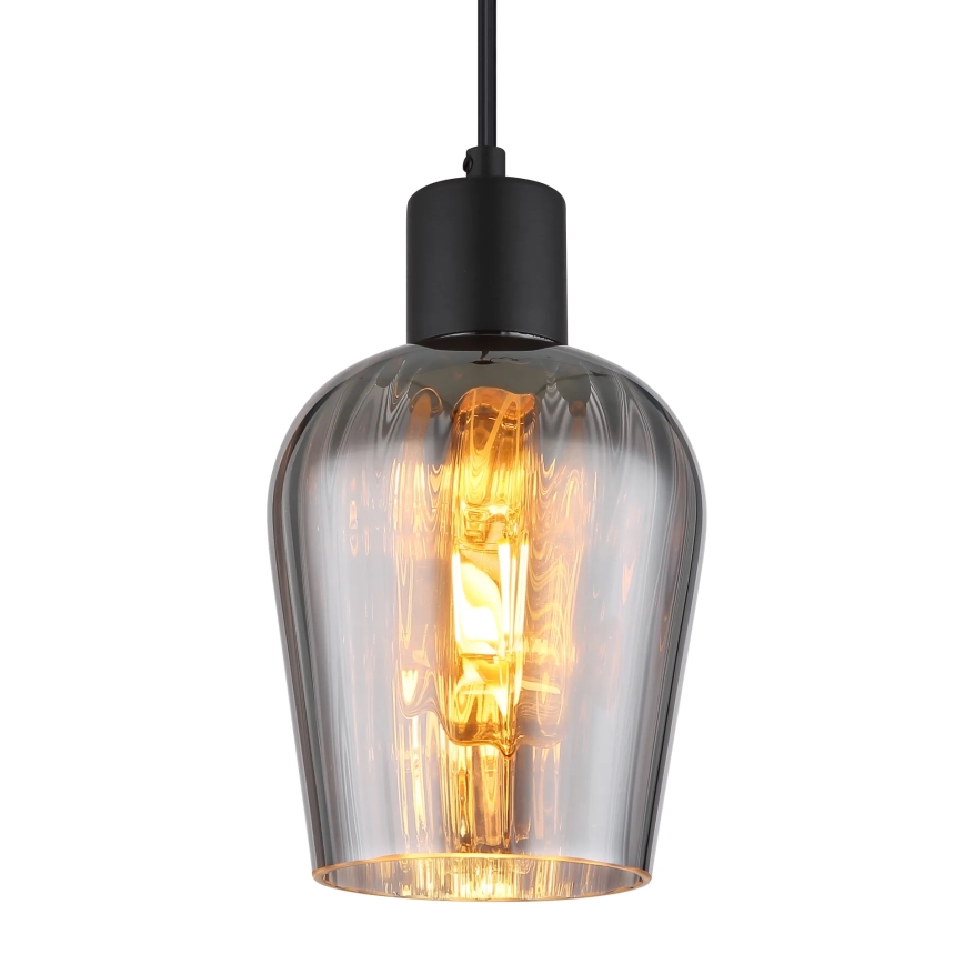 Globo - Hängeleuchte 1xE27/40W/230V d 13,5 cm schwarz