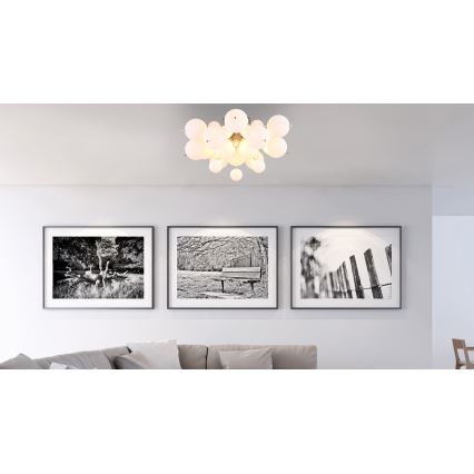 Globo - Anbauleuchte 3xE14/25W/230V d 55 cm weiß