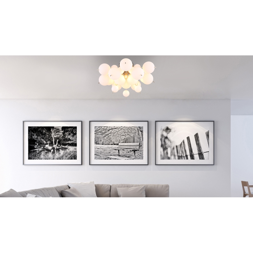 Globo - Anbauleuchte 3xE14/25W/230V d 55 cm weiß