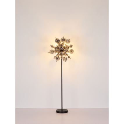 Globo - Stehleuchte 6xE14/25W/230V schwarz/rauchig