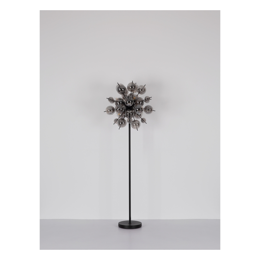 Globo - Stehleuchte 6xE14/25W/230V schwarz/rauchig