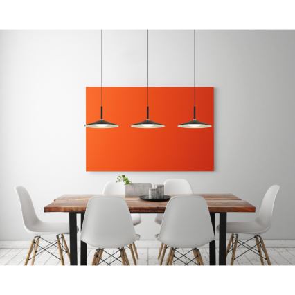 Globo - LED-Pendelleuchte an Drahtseil LED/24W/230V 4000K schwarz