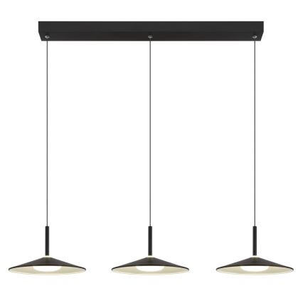 Globo - LED-Pendelleuchte an Drahtseil LED/24W/230V 4000K schwarz