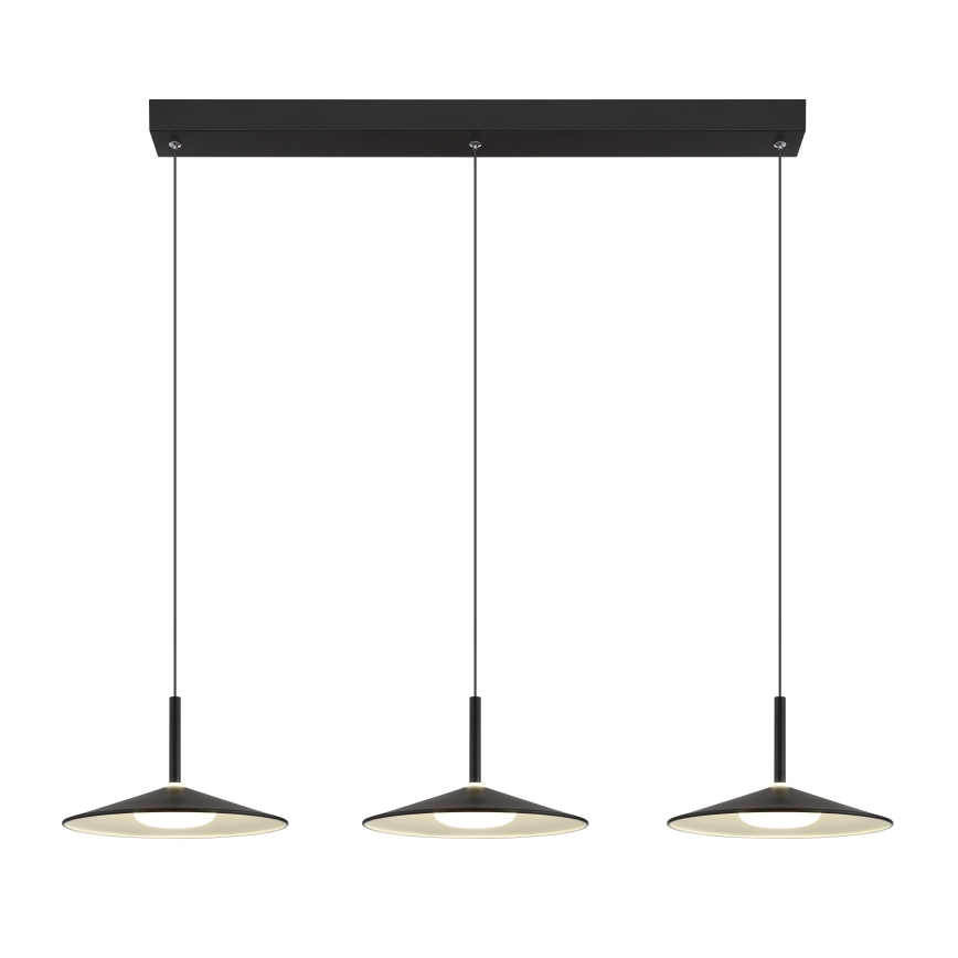 Globo - LED-Pendelleuchte an Drahtseil LED/24W/230V 4000K schwarz