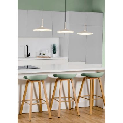 Globo - LED-Pendelleuchte an Seil LED/24W/230V 4000K beige