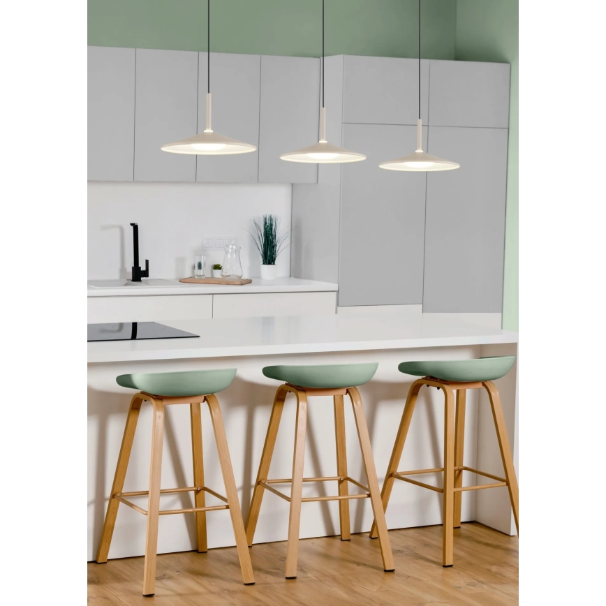 Globo - LED-Pendelleuchte an Seil LED/24W/230V 4000K beige