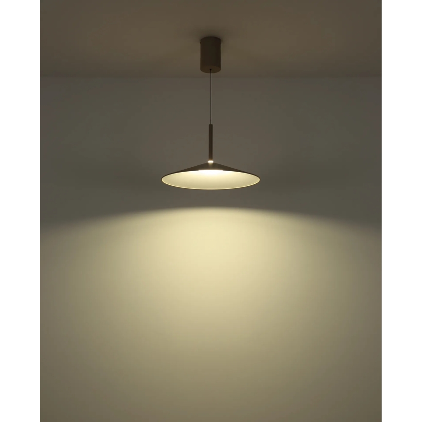 Globo - LED-Pendelleuchte an Stahlseil LED/18W/230V 4000K beige