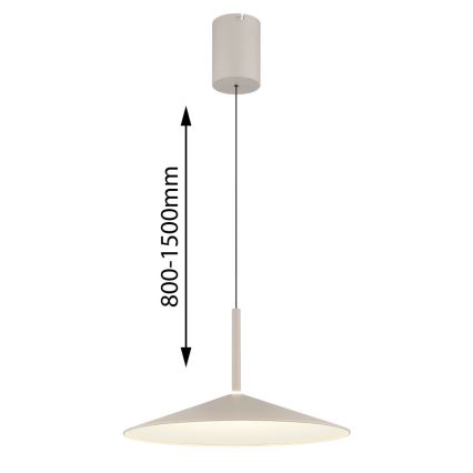 Globo - LED-Pendelleuchte an Stahlseil LED/18W/230V 4000K beige