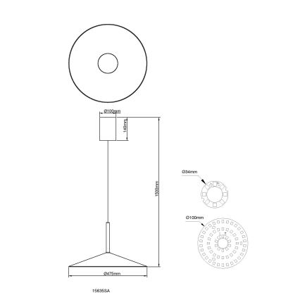 Globo - LED-Pendelleuchte an Stahlseil LED/18W/230V 4000K beige