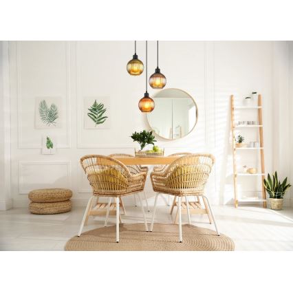 Globo - Hängeleuchte 3xE27/25W/230V d 36 cm kupfern/grün/blau