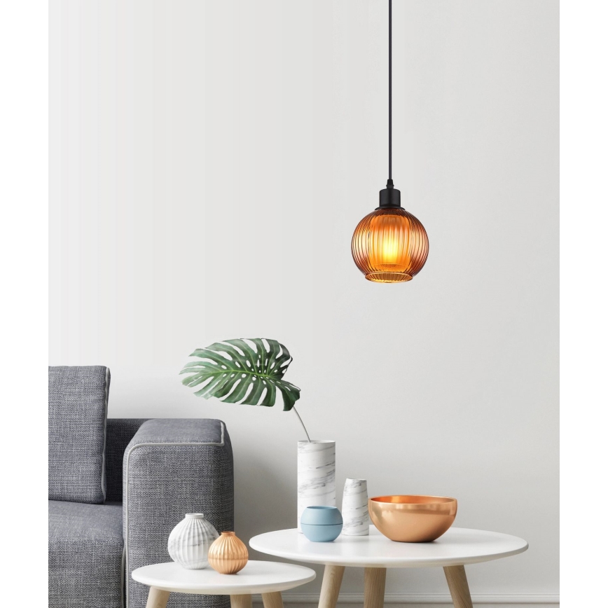Globo - Hängeleuchte 1xE27/25W/230V d 15 cm kupfern
