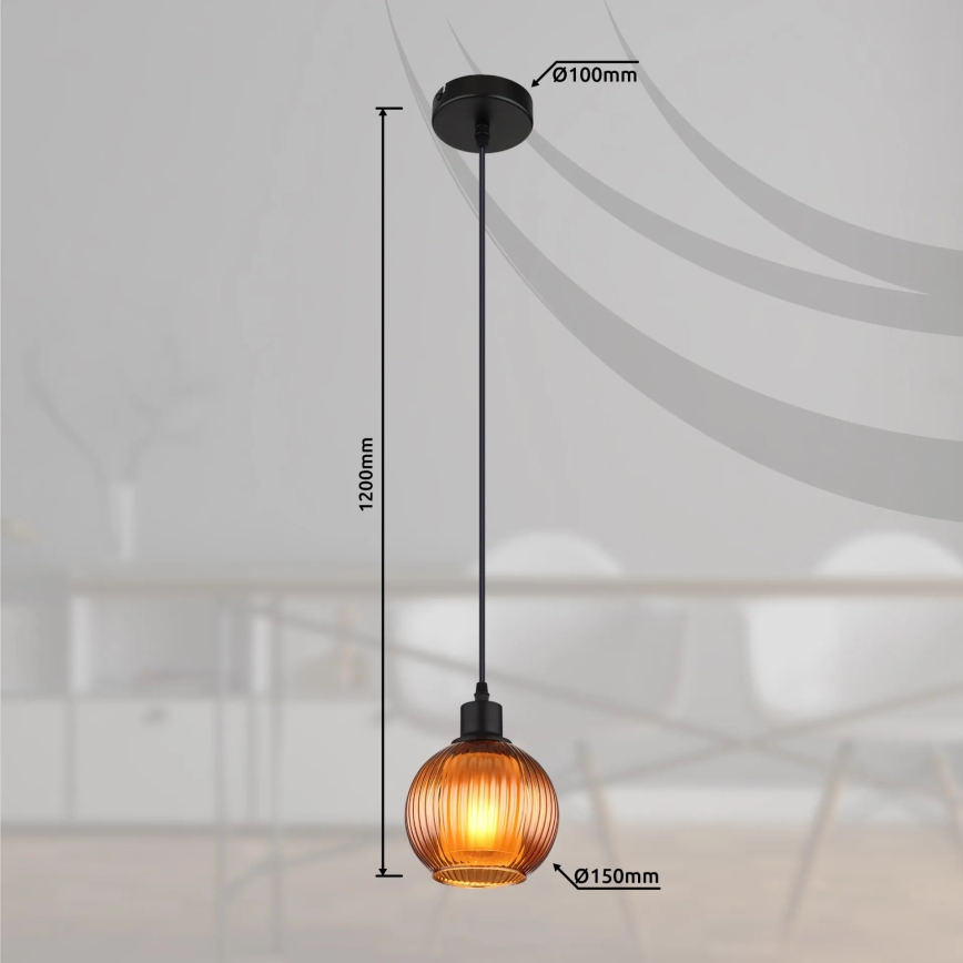 Globo - Hängeleuchte 1xE27/25W/230V d 15 cm kupfern