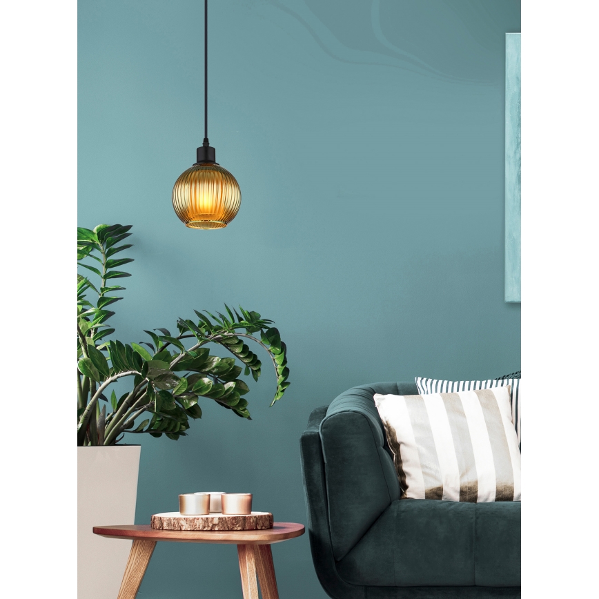 Globo - Hängeleuchte 1xE27/25W/230V d 15 cm grün