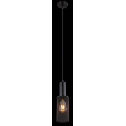 Globo - Hängeleuchte an Schnur 1xE27/60W/230V schwarz