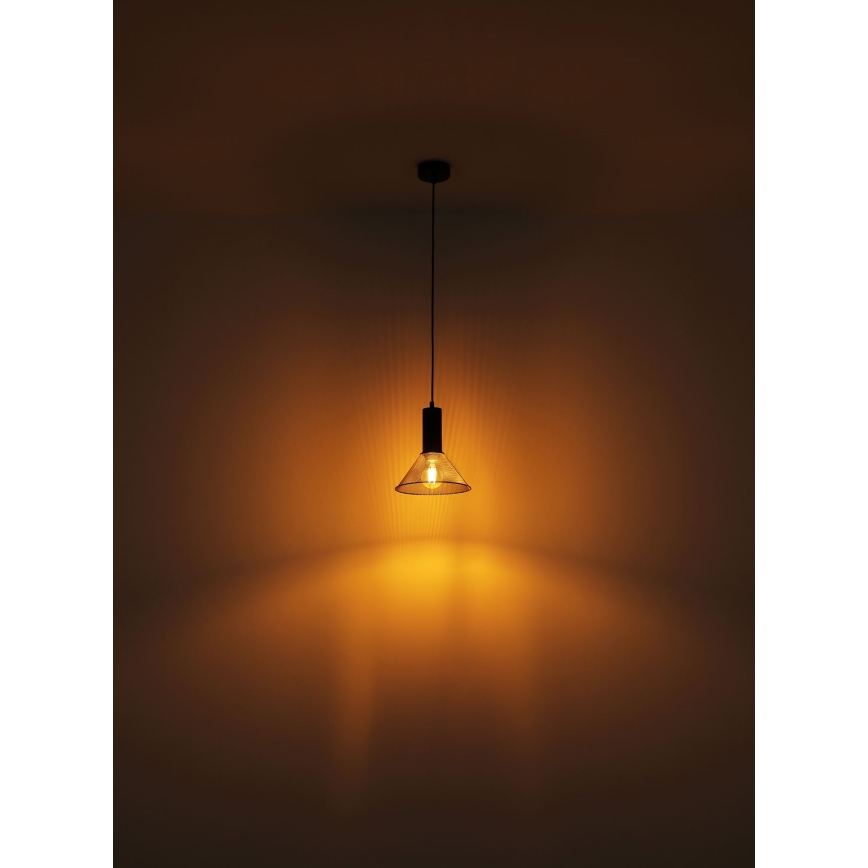 Globo - Hängeleuchte an Schnur 1xE27/60W/230V schwarz