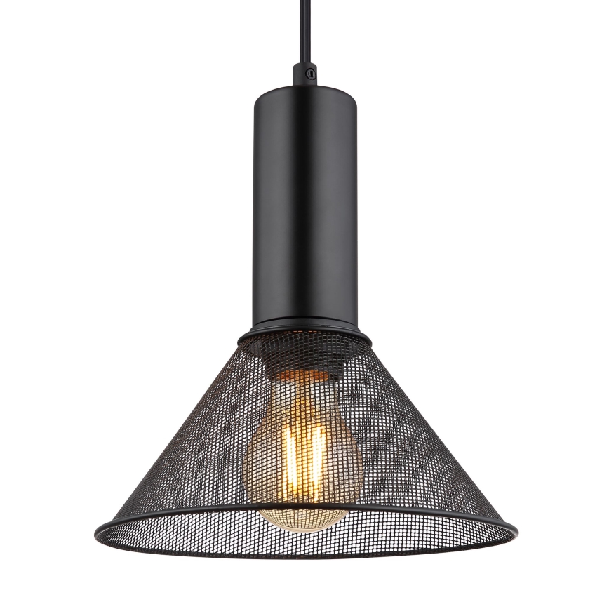 Globo - Hängeleuchte an Schnur 1xE27/60W/230V schwarz