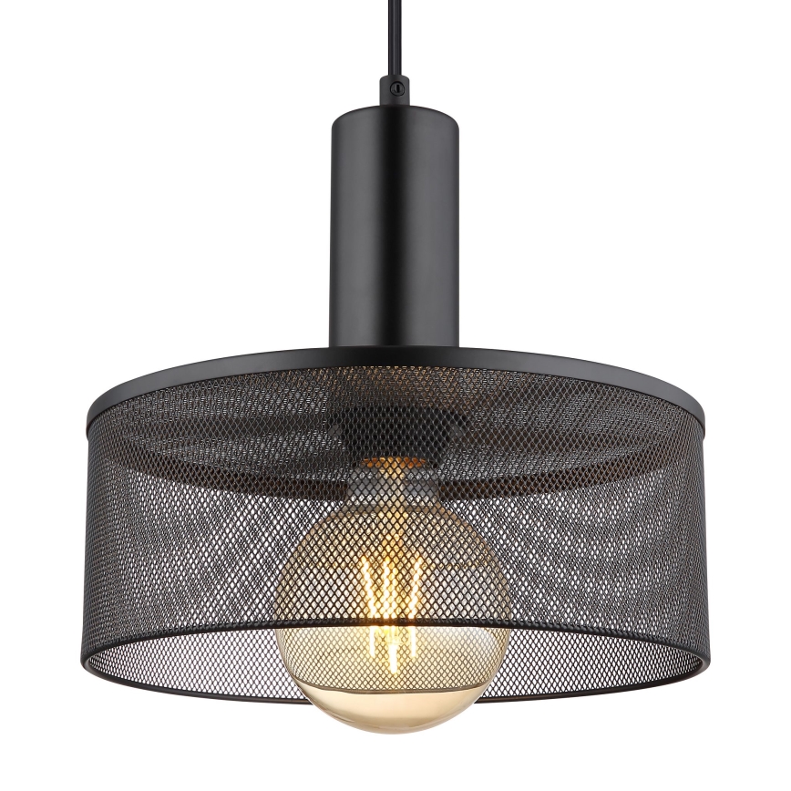 Globo - Hängeleuchte an Schnur 1xE27/60W/230V schwarz