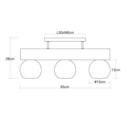 Globo - Aufbauleuchte 3xE27/40W/230V