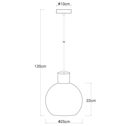 Globo - Hängeleuchte an Schnur 1xE27/40W/230V