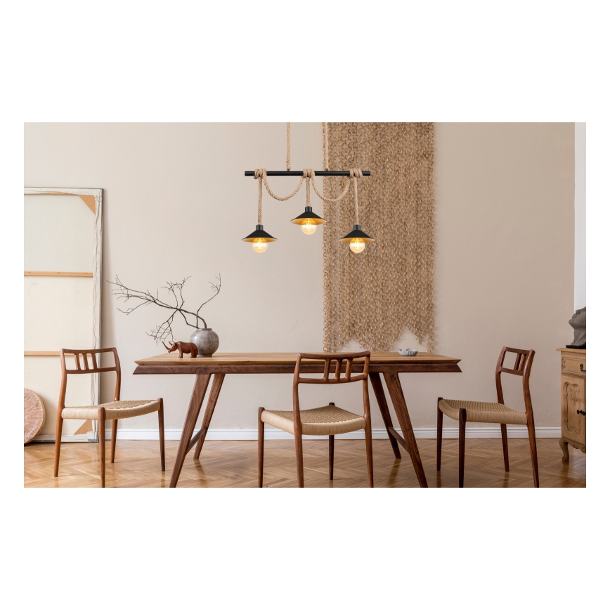 Globo 15690-3H - Hängeleuchte an Kabel DIANA 3xE27/60W/230V schwarz