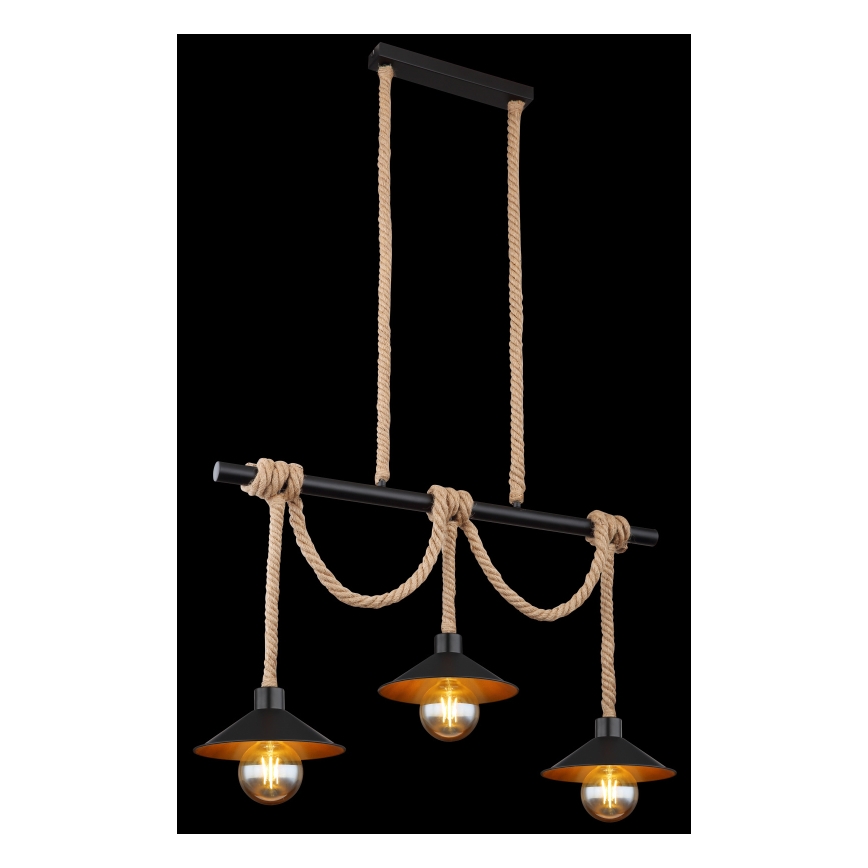 Globo 15690-3H - Hängeleuchte an Kabel DIANA 3xE27/60W/230V schwarz