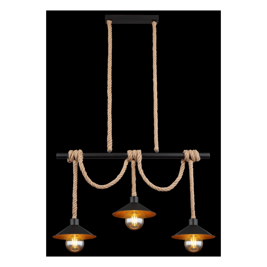 Globo 15690-3H - Hängeleuchte an Kabel DIANA 3xE27/60W/230V schwarz