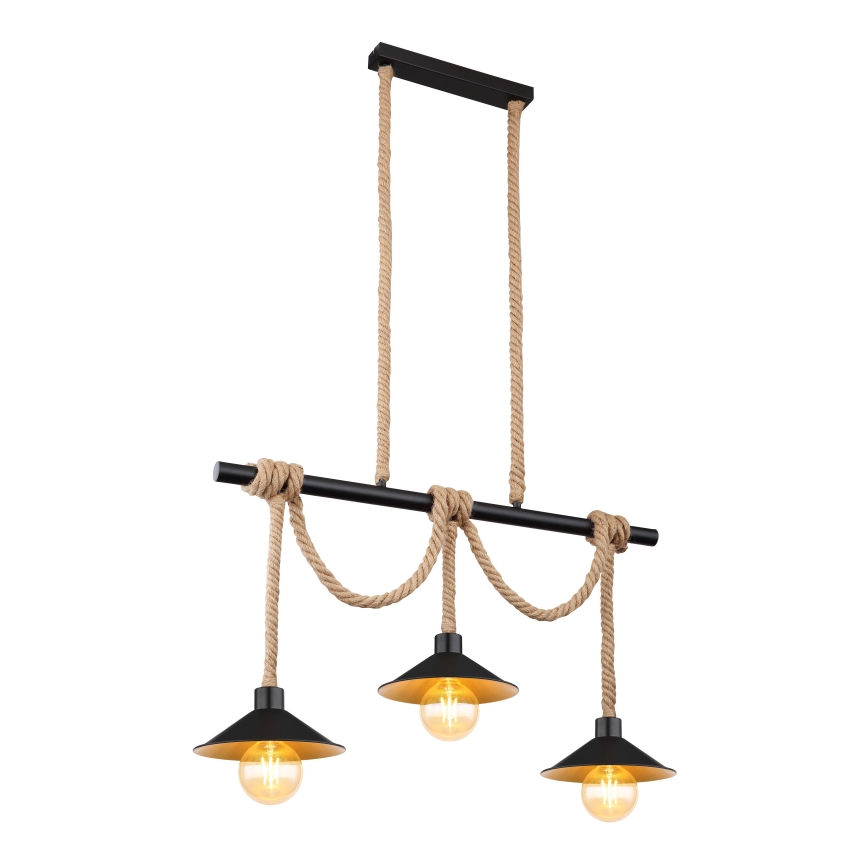 Globo 15690-3H - Hängeleuchte an Kabel DIANA 3xE27/60W/230V schwarz