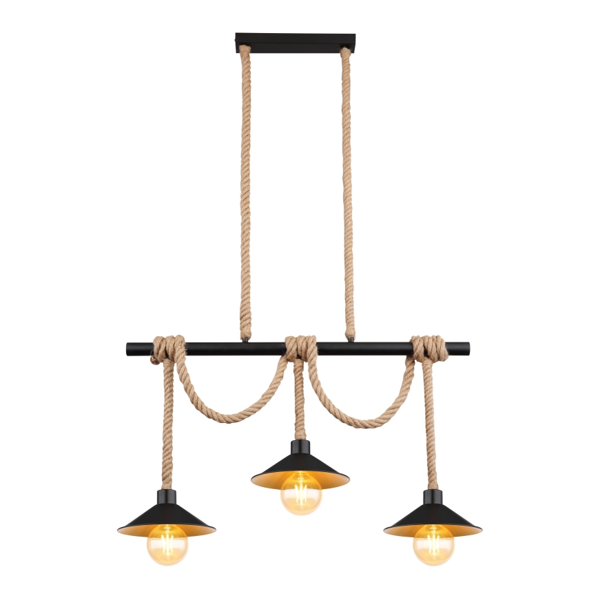 Globo 15690-3H - Hängeleuchte an Kabel DIANA 3xE27/60W/230V schwarz