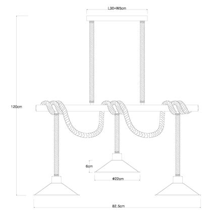 Globo 15690-3H - Hängeleuchte an Kabel DIANA 3xE27/60W/230V schwarz