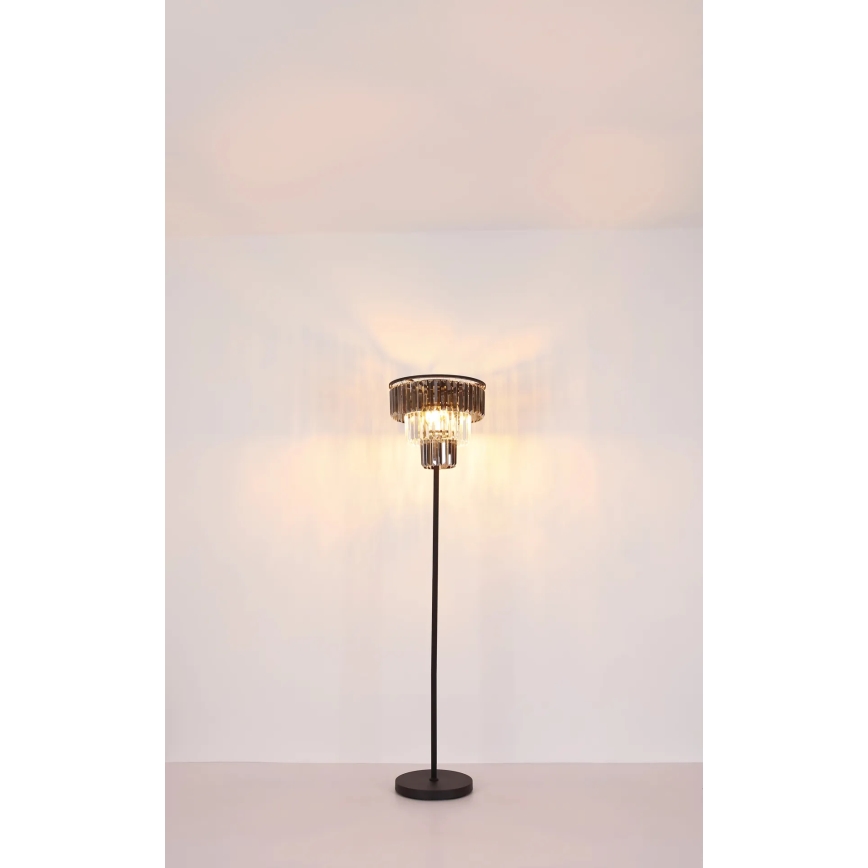 Globo - Stehleuchte 3xE27/40W/230V d 40 cm schwarz