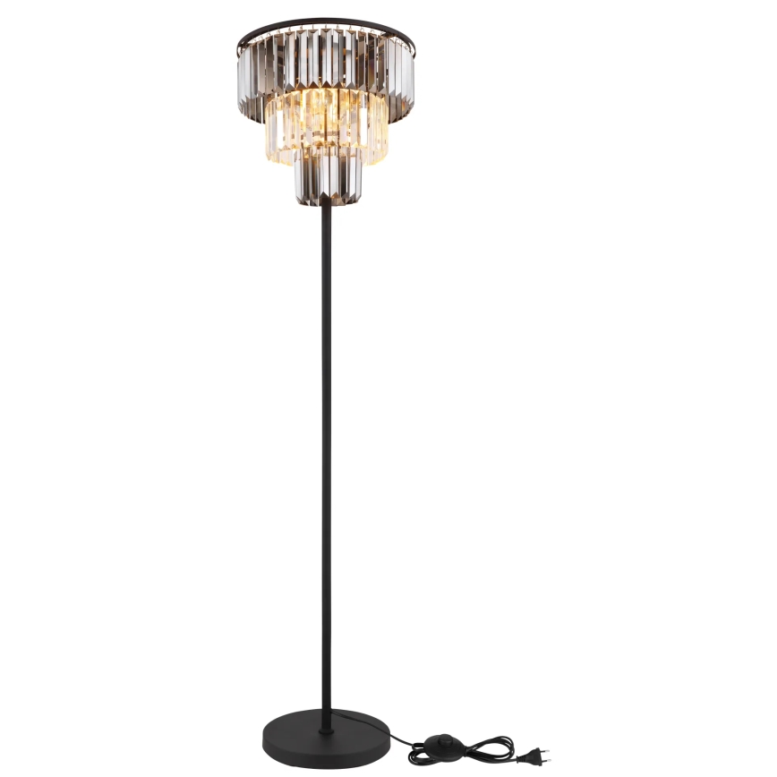 Globo - Stehleuchte 3xE27/40W/230V d 40 cm schwarz
