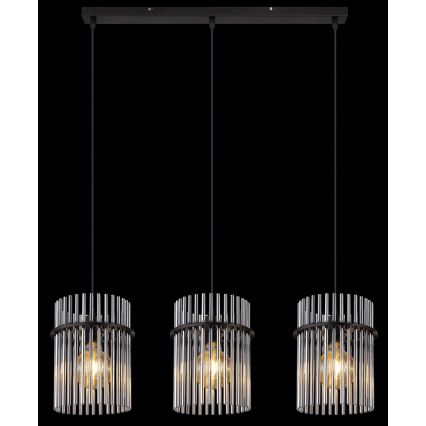 Globo - Hängeleuchte 3xE27/60W/230V schwarz