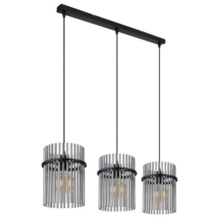 Globo - Hängeleuchte 3xE27/60W/230V schwarz
