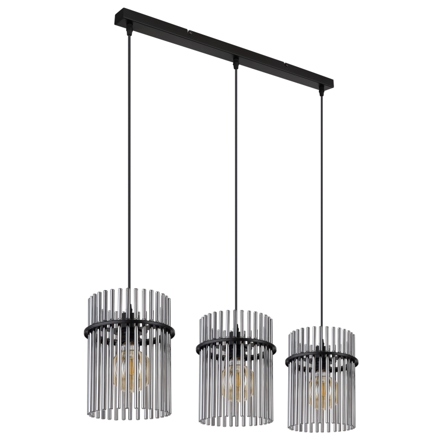 Globo - Hängeleuchte 3xE27/60W/230V schwarz