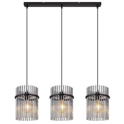 Globo - Hängeleuchte 3xE27/60W/230V schwarz