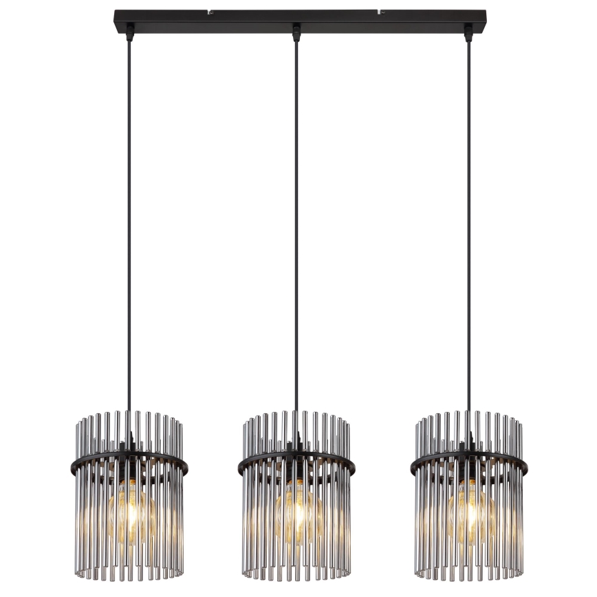 Globo - Hängeleuchte 3xE27/60W/230V schwarz