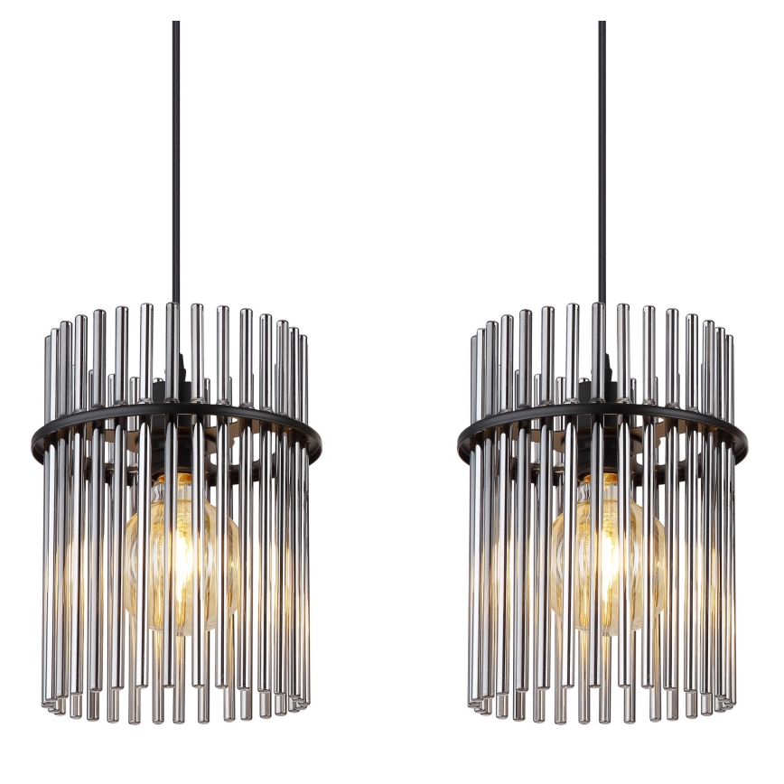 Globo - Hängeleuchte 3xE27/60W/230V schwarz