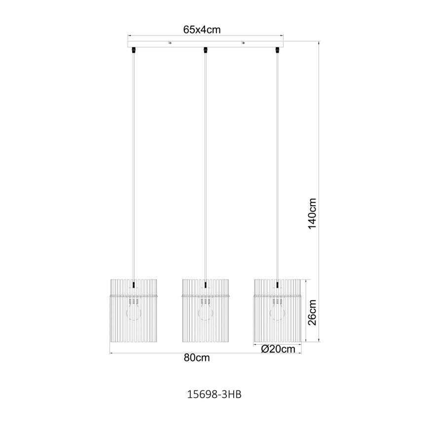 Globo - Pendelleuchte an Kabel 3xE27/60W/230V